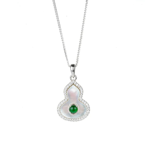 Promotion design：Winter snow Bottle gourd "Hulu" necklace Fritillaria thun-bergli-jade