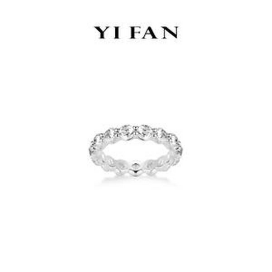 #10379 Wedding collection: Radiate Sophistication "Brilliant Rose-Cut" exquisite Stackable eternity Ring #03089