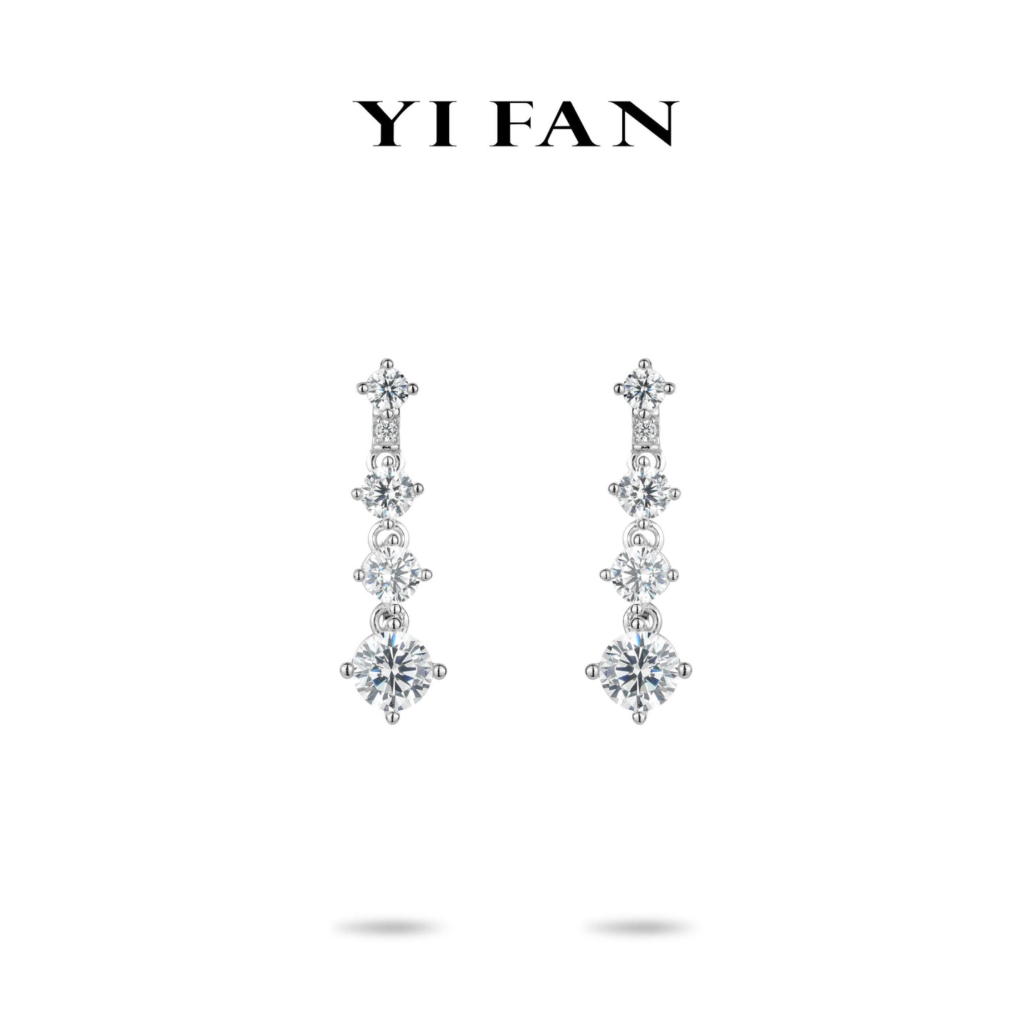 Pure Radiance collection:Timeless"Brilliant Silver starlight" delicate Dangle Earrings #3848 #03090 #03023