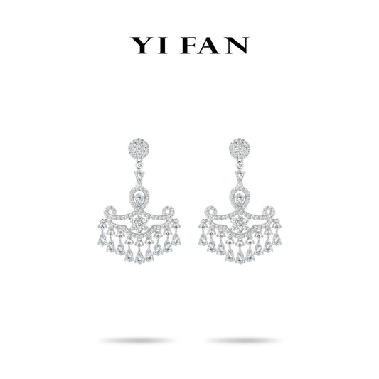 Ethereal sparkle Collection: Modern "Limited edition Court-style lace lamp design " exquisite Dangle Earrings #30115