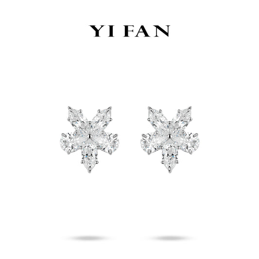Wedding Collection: Modern "Spring of Hope" delicate Flowers Earrings #30138 #03115