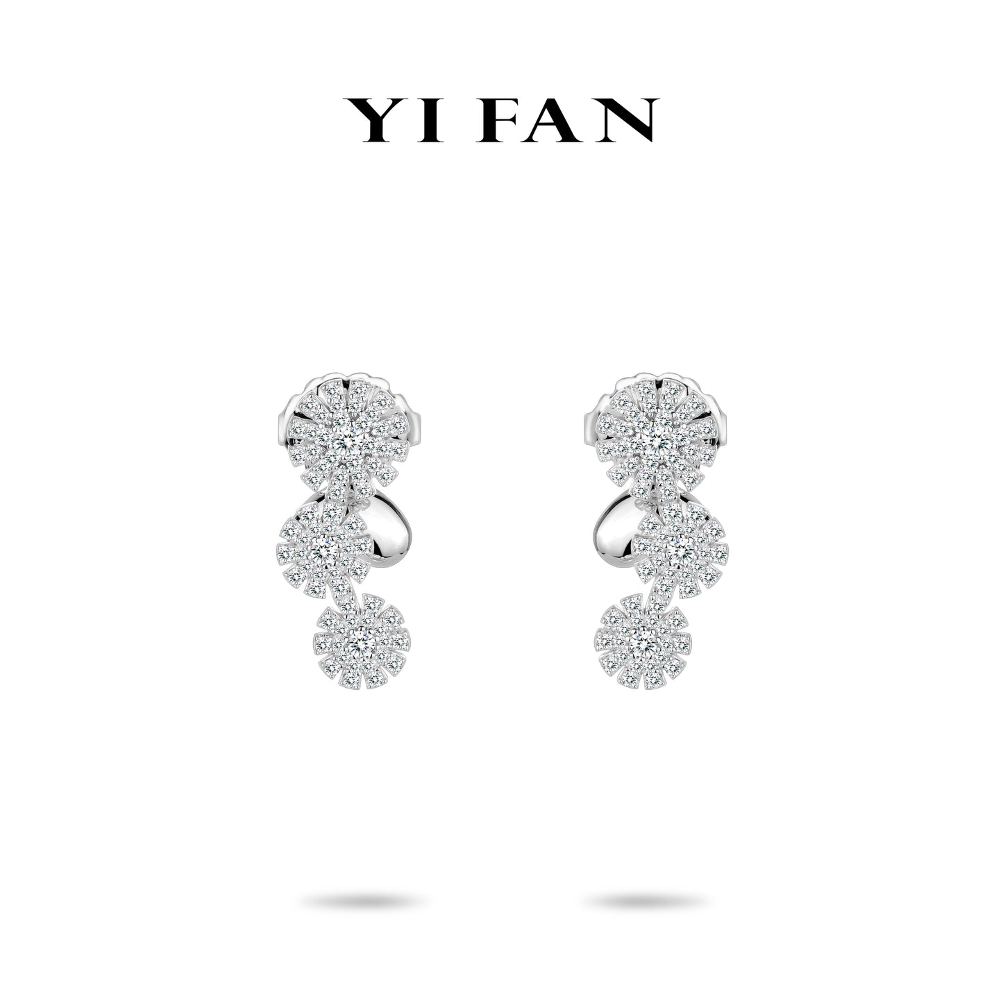 Pure Radiance Collection: Modern "The bloom of youth" exquisite Earrings #30238
