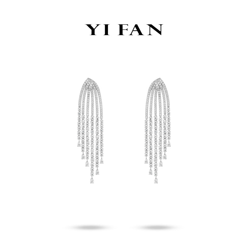 Ethereal sparkle Collection: Modern Multi-purpose "Dual-Allure Sparkle Twilight Beam” exquisite Convertible dangle Earrings #30420