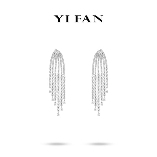 Ethereal sparkle Collection: Modern Multi-purpose "Dual-Allure Sparkle Twilight Beam” exquisite Convertible dangle Earrings #30420