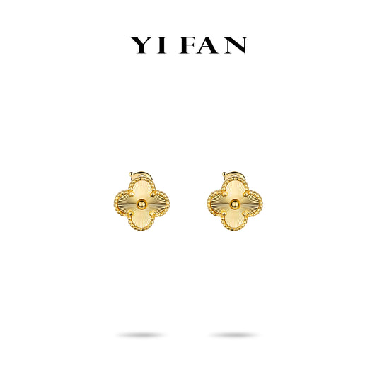 Minimalist collection: Modern "Golden Four-leaf-clover" Earrings