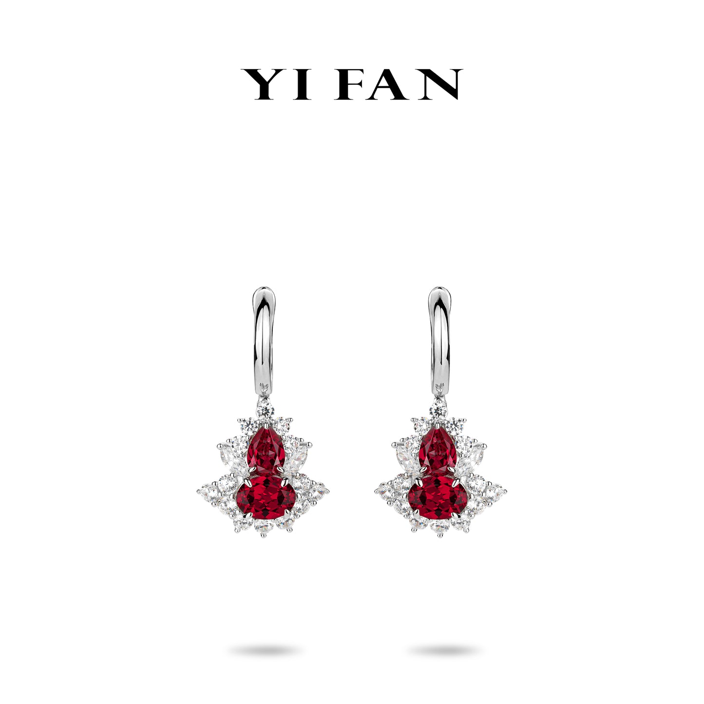 Welfare Exclusive: Modern "Red wine Huluwith treasure" detailed dangle earrings