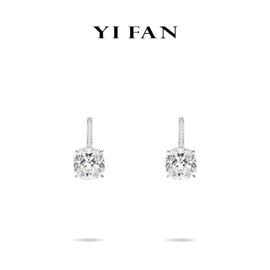 Wedding collection: G color lcy-cut"Modern Rock" Engagement/Wedding Earrings