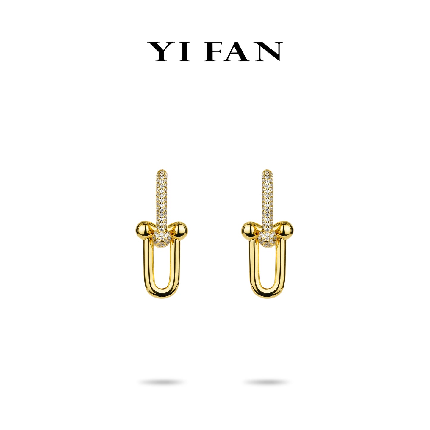 Minimalist collection:"Golden Hook-ups"Modern Earrings