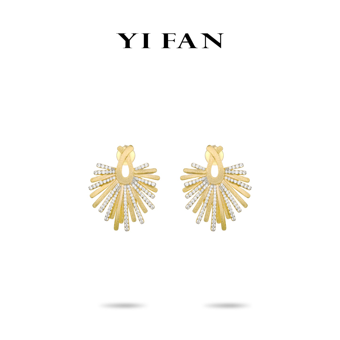 Golden time collection:Modern Summer Time floral design Earrings