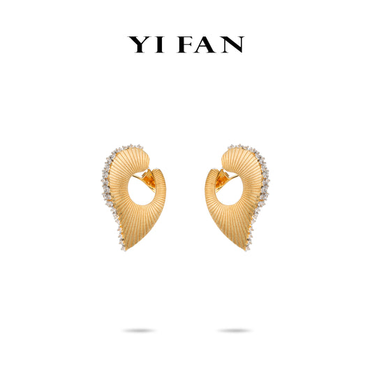 Minimalist collection:"Golden Angel's wings" Modern Earrings