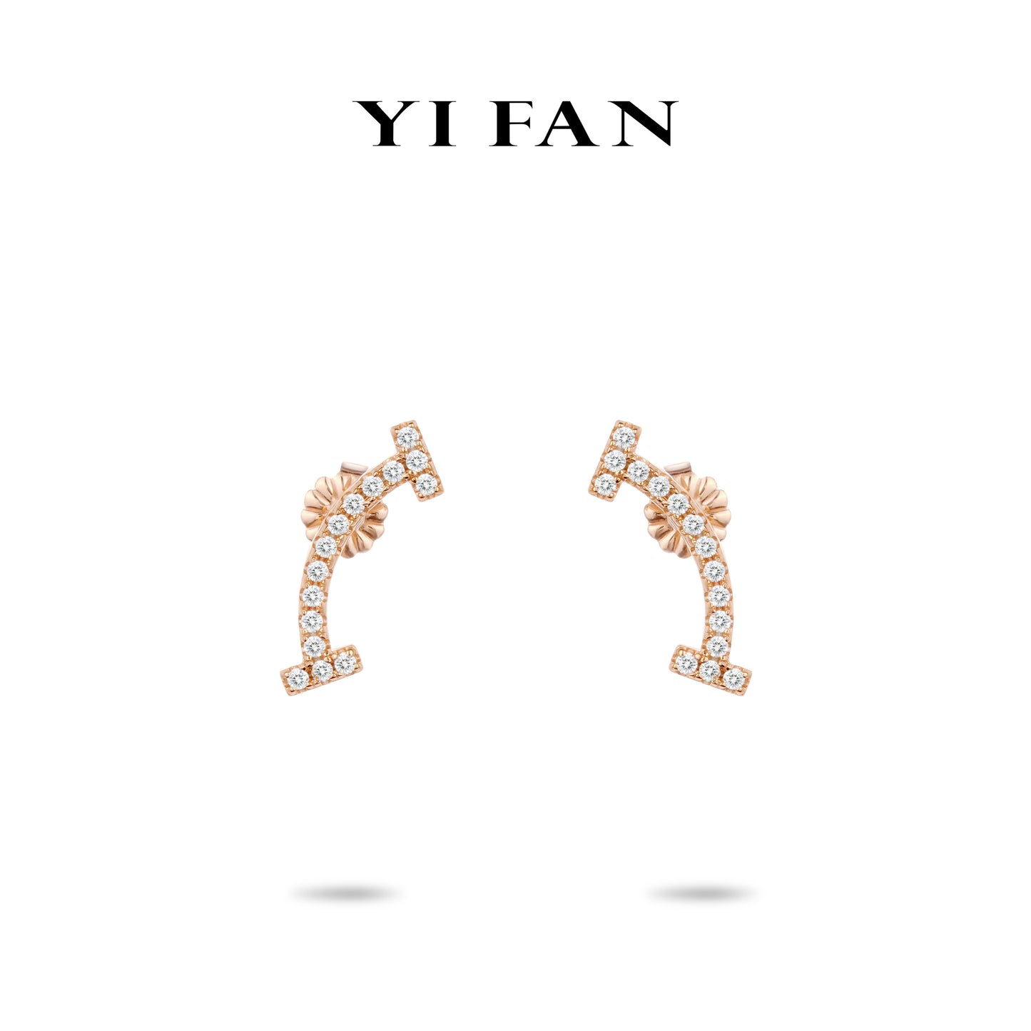 Rose-gold Fever collection: Modern "Classic smile" Earrings