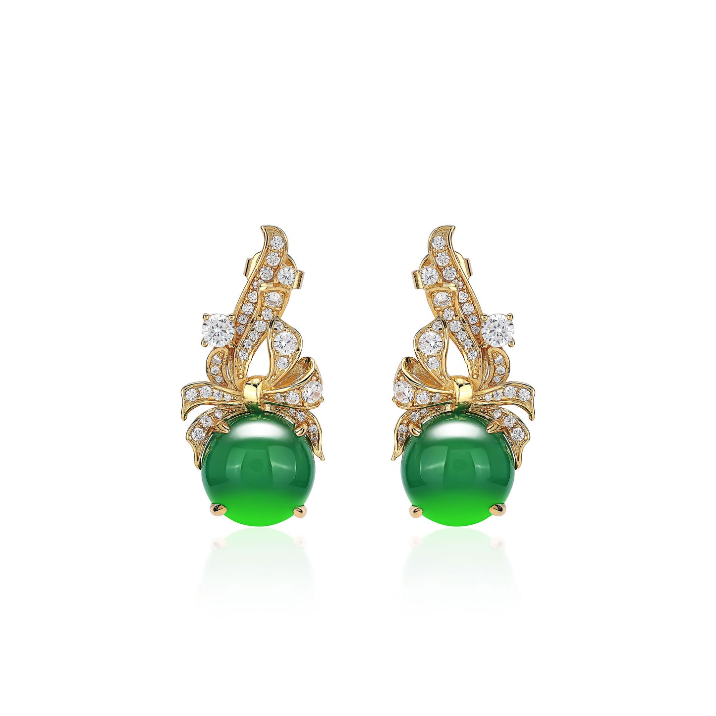 Lab Created Gemstones Earrings Jade