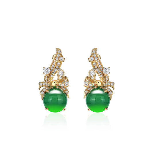 Lab Created Gemstones Earrings Jade