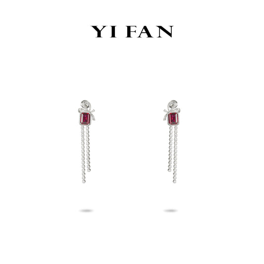 Lab Created Gemstones Ruby(red) Earrings 925 sterling silver