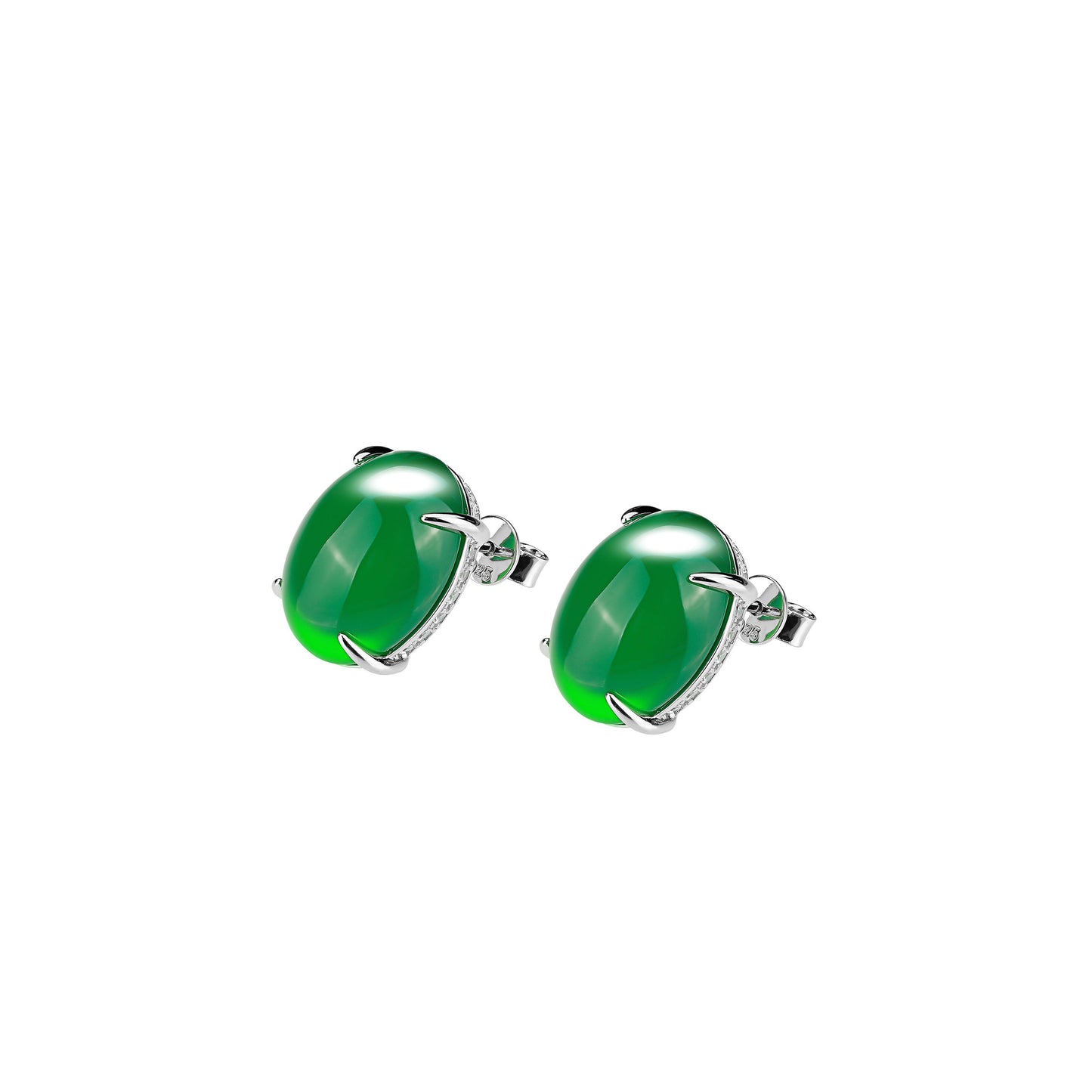 Lab Created Gemstones Earrings Jade