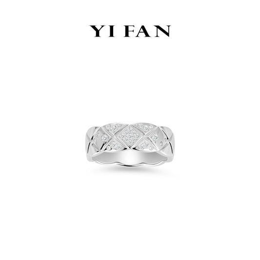 Minimalist collection：Starry in the sky Bypass Ring,925 sterling silver