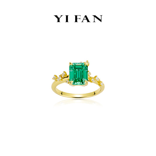 Golden time collection: "Green Lovers" Golden-arm Ring #10490