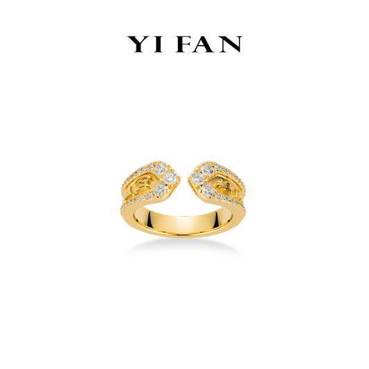 Minimalist collection:"Om mani padme hum" Modern Ring