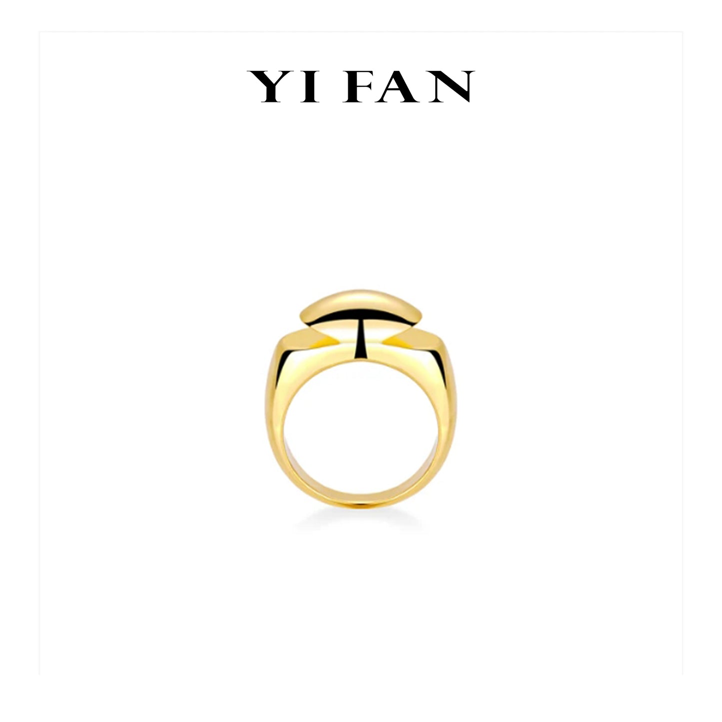 Minimalist collection: Modern "Golden ingot" CNC Ring (Unisex)