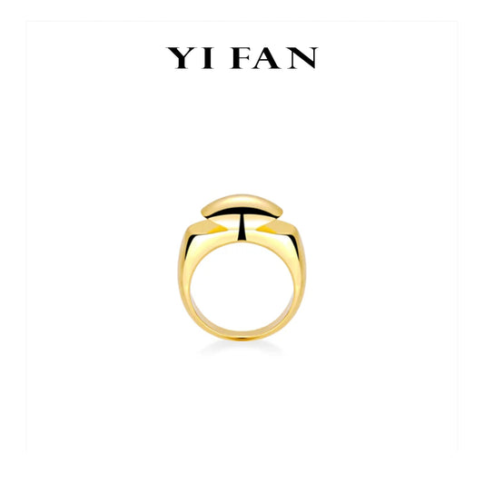 Minimalist collection: Modern "Golden ingot" CNC Ring (Unisex)