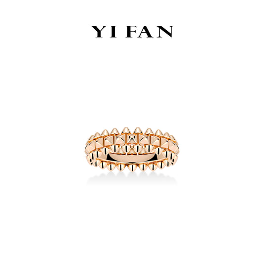 Rose-gold Fever collection: Modern "Rose Rivet" Ring