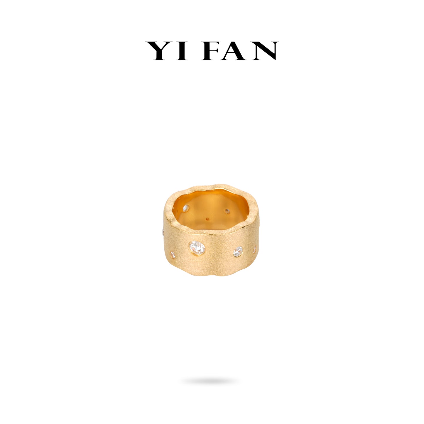 Golden time collection: modern summer hours floral design ring