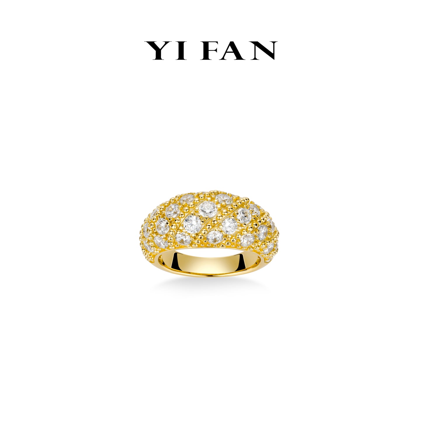 Golden time collection:Modern Summer Time floral design Ring