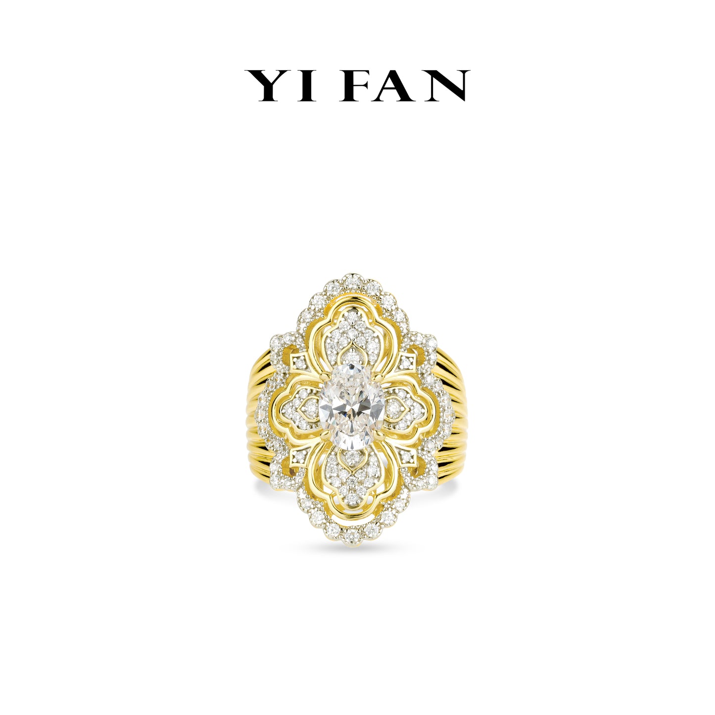 Golden time collection: Luxury Vintage style "Court style" Ring