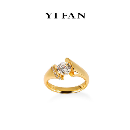 Wedding collection: Parisian Star Golden hourglass Ring