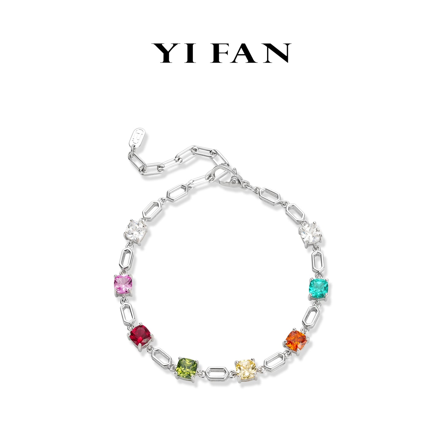 Minimalist collection: Colourful"Rainbow" Modern Bracelet with extension (Unisex)