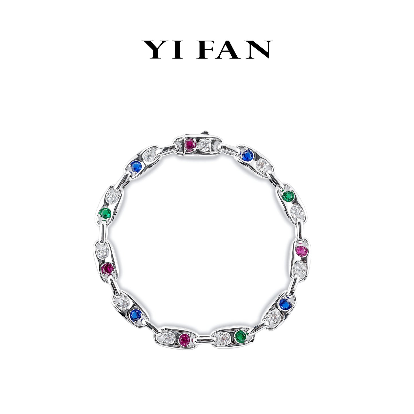 Minimalist collection: Colourful"Hook-ups" Modern Tennis Bracelet (Unisex)