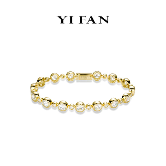 Minimalist collection: Brilliant "Golden Bubble Mosaic" delicate Bracelet/Only one