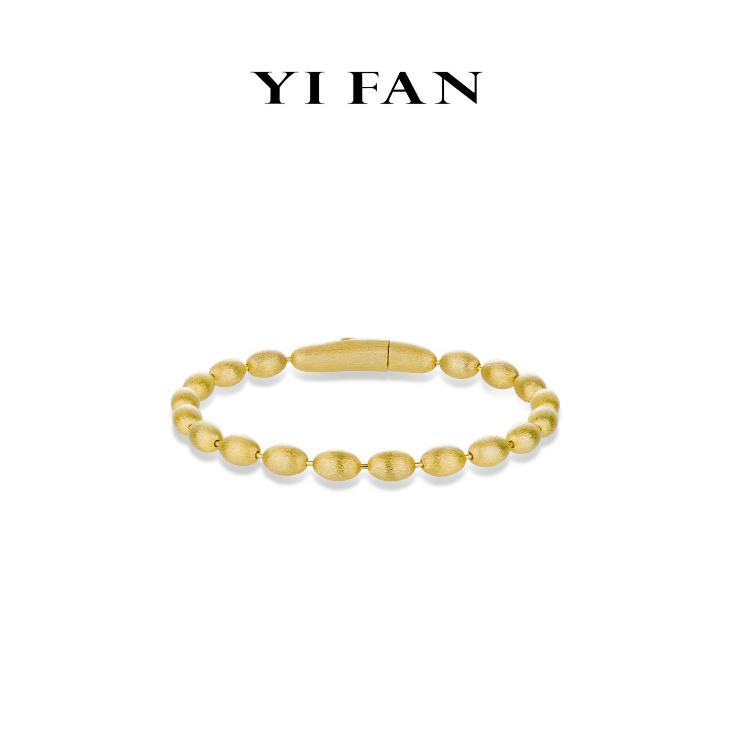 Golden time collection: Modern “Brushed Lucky Beans" detailed Bracelets