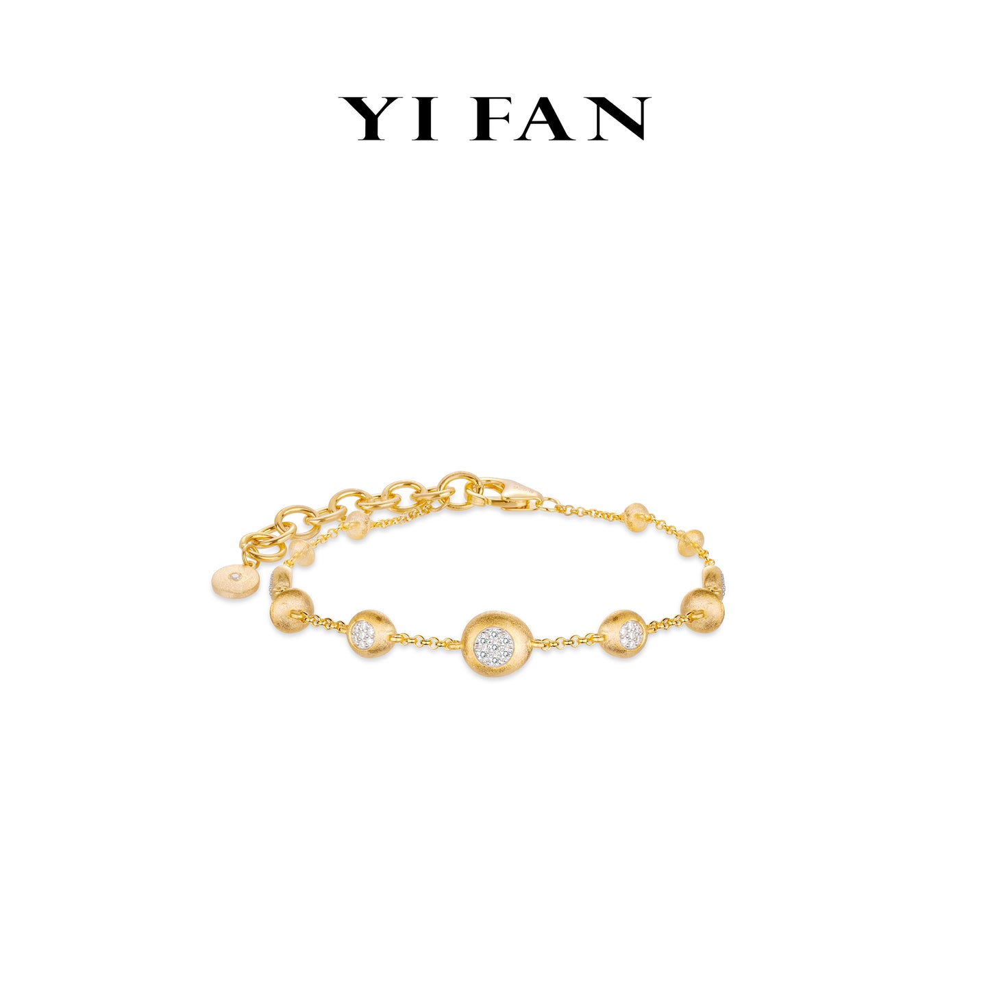 Minimalist collection:"Golden brushedAsteroid" Modern Versatile Bracelet (withextension)