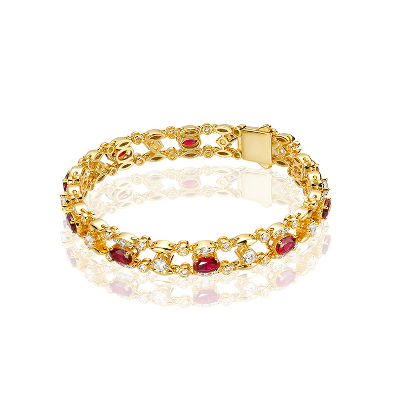 High Jewelry collection: Unique "GoldenTime Tennis Bracelet