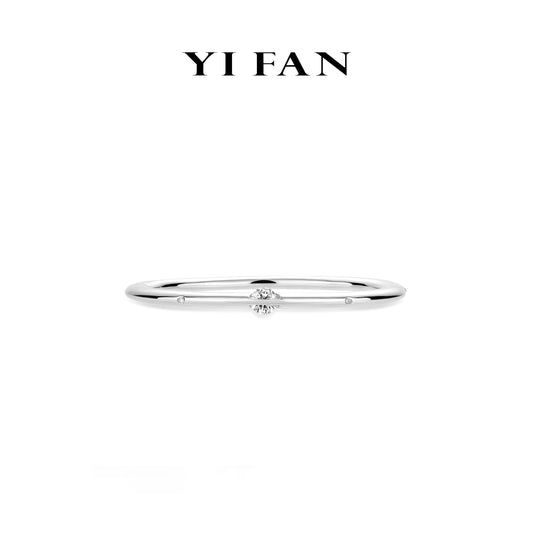 Pure Radiance Collection: Modern "Brilliant Floating Diamond" exquisite Bracelet/Bangle #4940 #03117