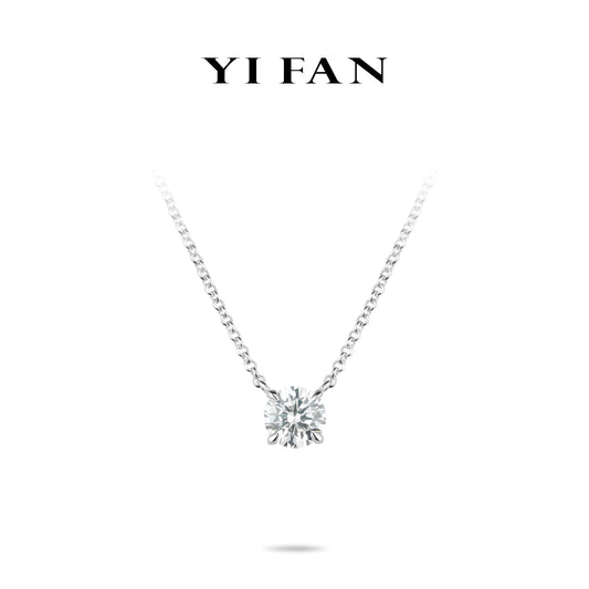 Welfare Exclusive: Modern "Round cut" Pendant Necklace (1 carat）