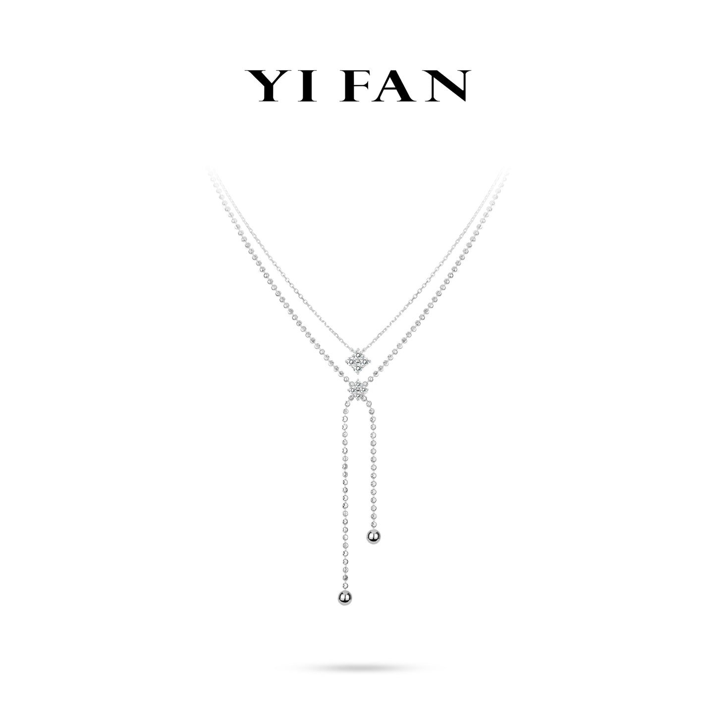 Summer Vibes collection: Modern "Arista small steel ball double chain" Necklace