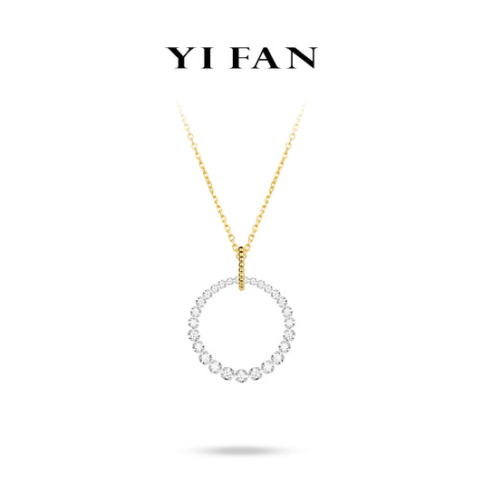 Wedding collection: Modern Multi-purpose"Gradient Stars" detailed Golden Hoop Necklace #20573 #03073