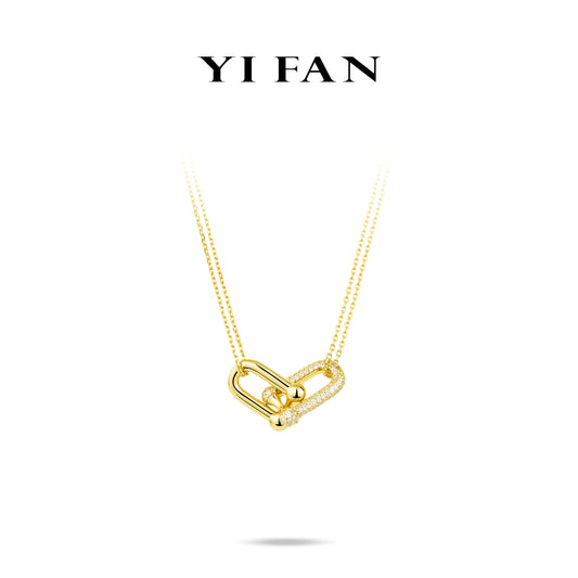 Minimalist collection: Modern "Golden Hook-ups" Necklace (Unisex) #20601 #01035