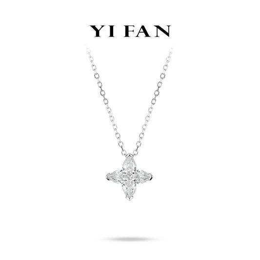 #20929 Limited collection: Modern “L & V cutting” The four Mariquesa group Necklace #03111