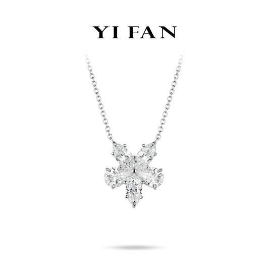 Wedding Collection: Modern "Spring of Hope" delicate Flowers Pendant/Necklace #20951 #03115