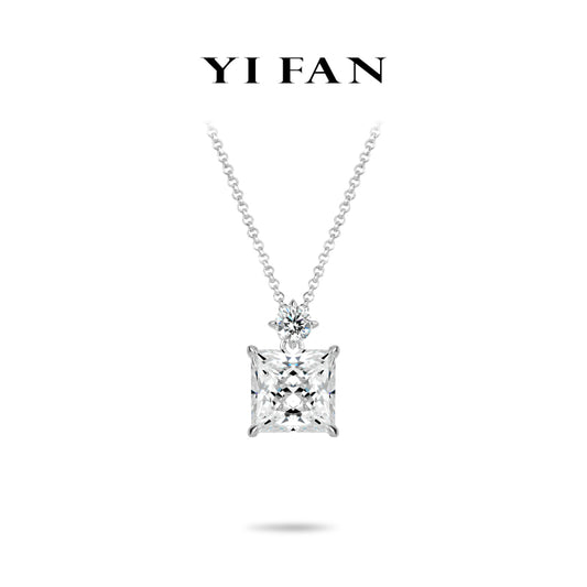 Ethereal sparkle Collection:Glamorous "Princess square cut" exquisite Pendant/Necklace #21050