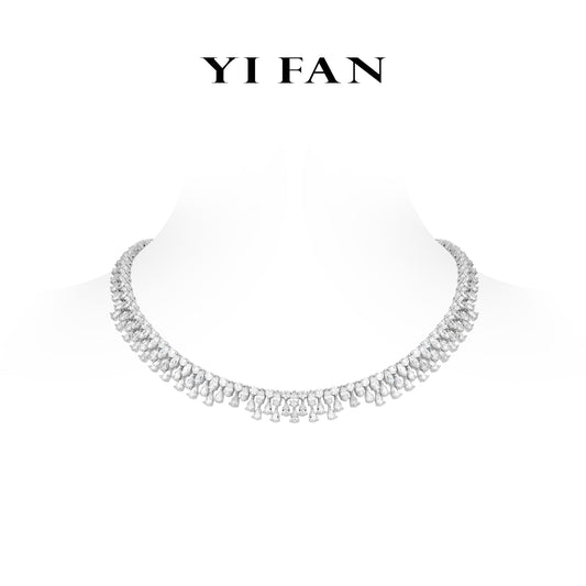 Ethereal sparkle Collection: Modern Multi-purpose "Dual-Allure Sparkle Twilight Beam” exquisite Convertible dangle Necklace #21128