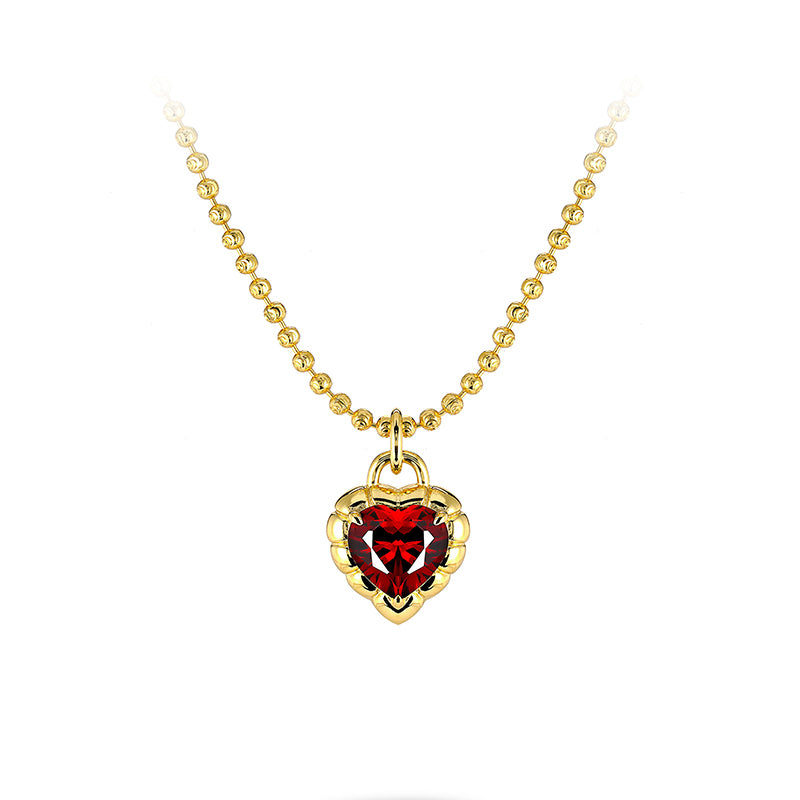 Golden time Welfare Exclusive: Modern RedHeart Pendant Necklace (chain for free)