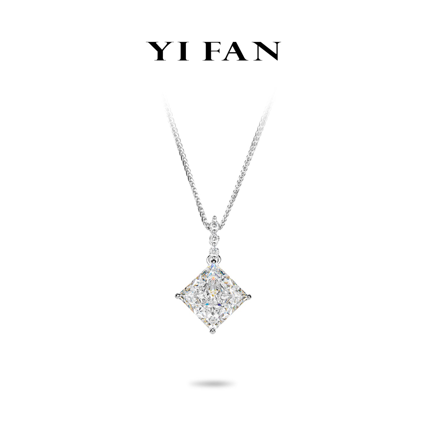 Wedding collection: G Color lcy Pendant Necklace,925 sterling silver