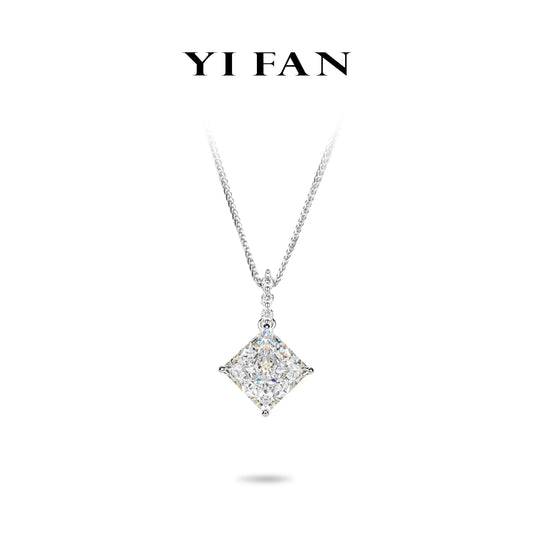 Wedding collection: G Color lcy Pendant Necklace,925 sterling silver