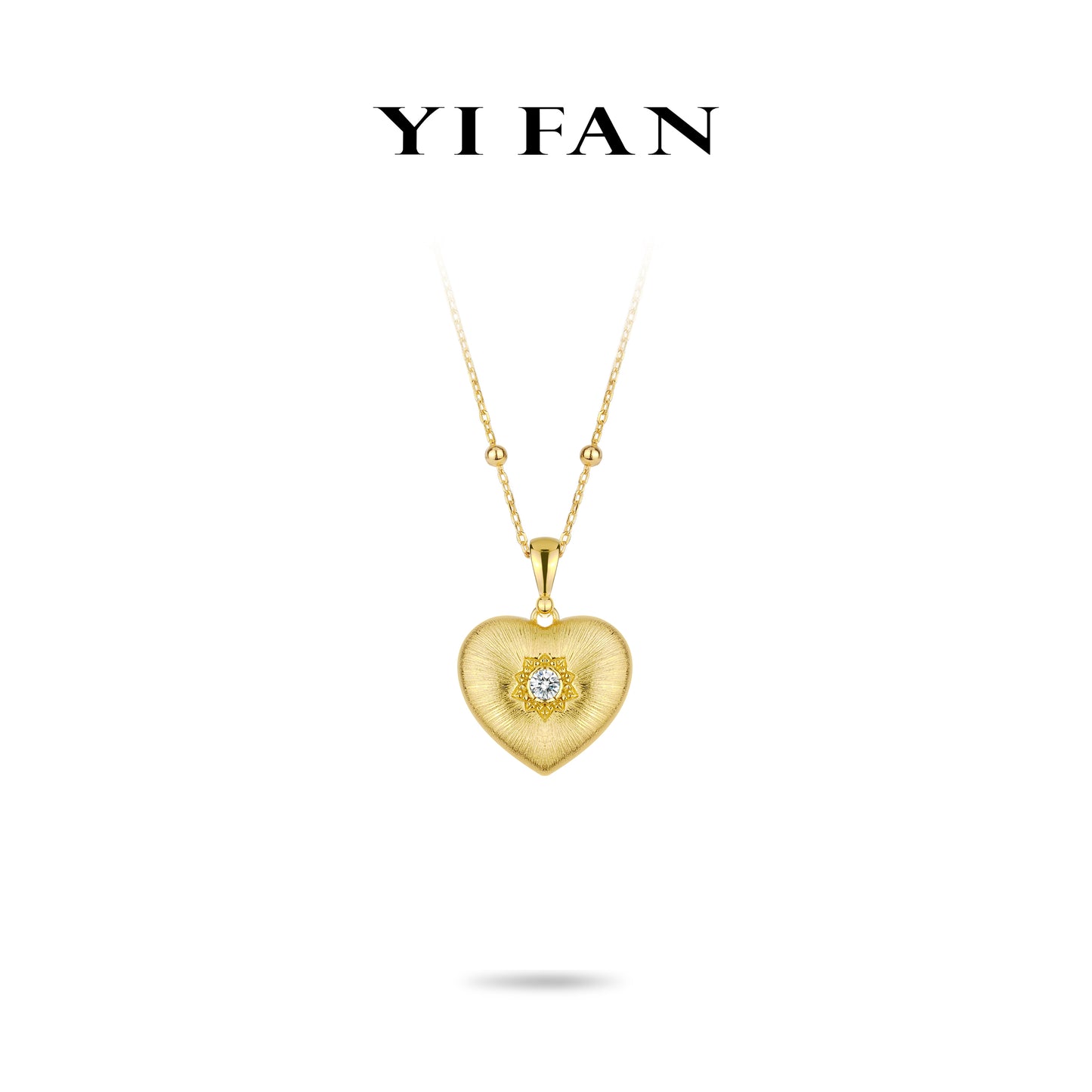 Golden time collection: Modern Heart Necklace