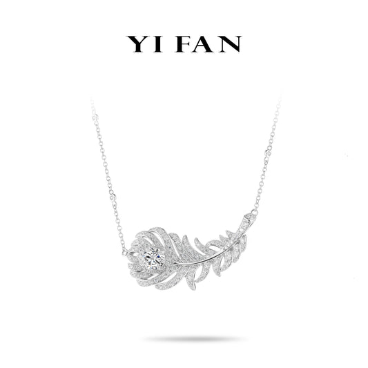 Summer Vibes collection: Modern "White Feather" Necklace