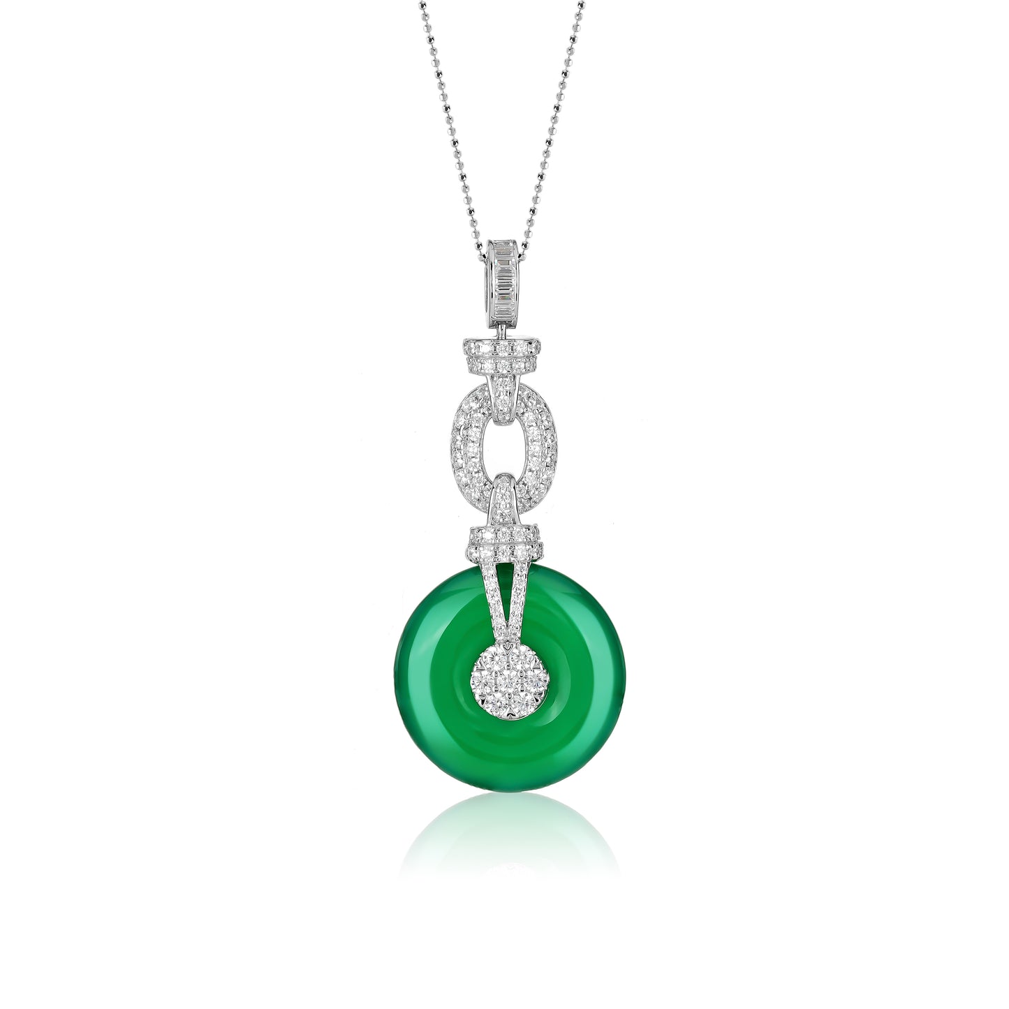 Lab Created Gemstones Necklace Jade